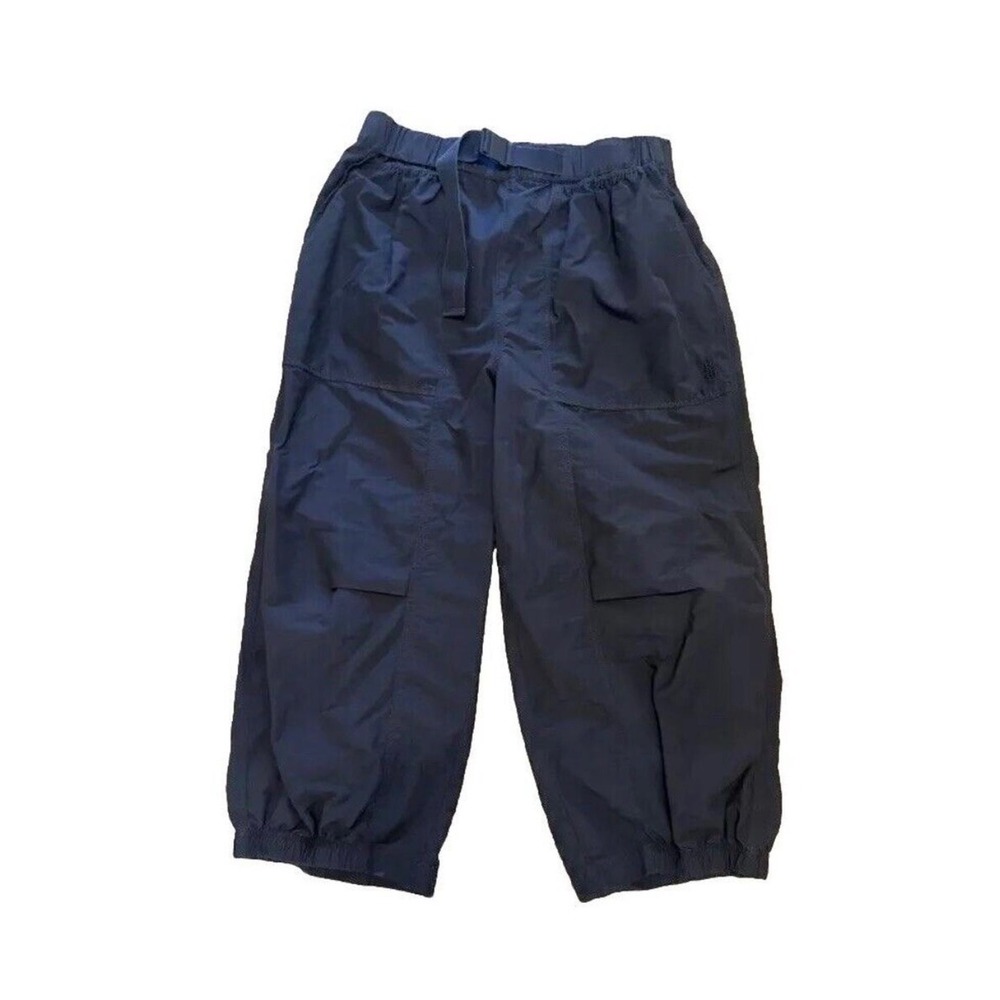 FP Movement Black Cotton Nylon Cargo Pants Elastic Waist Belted Barrel Medium